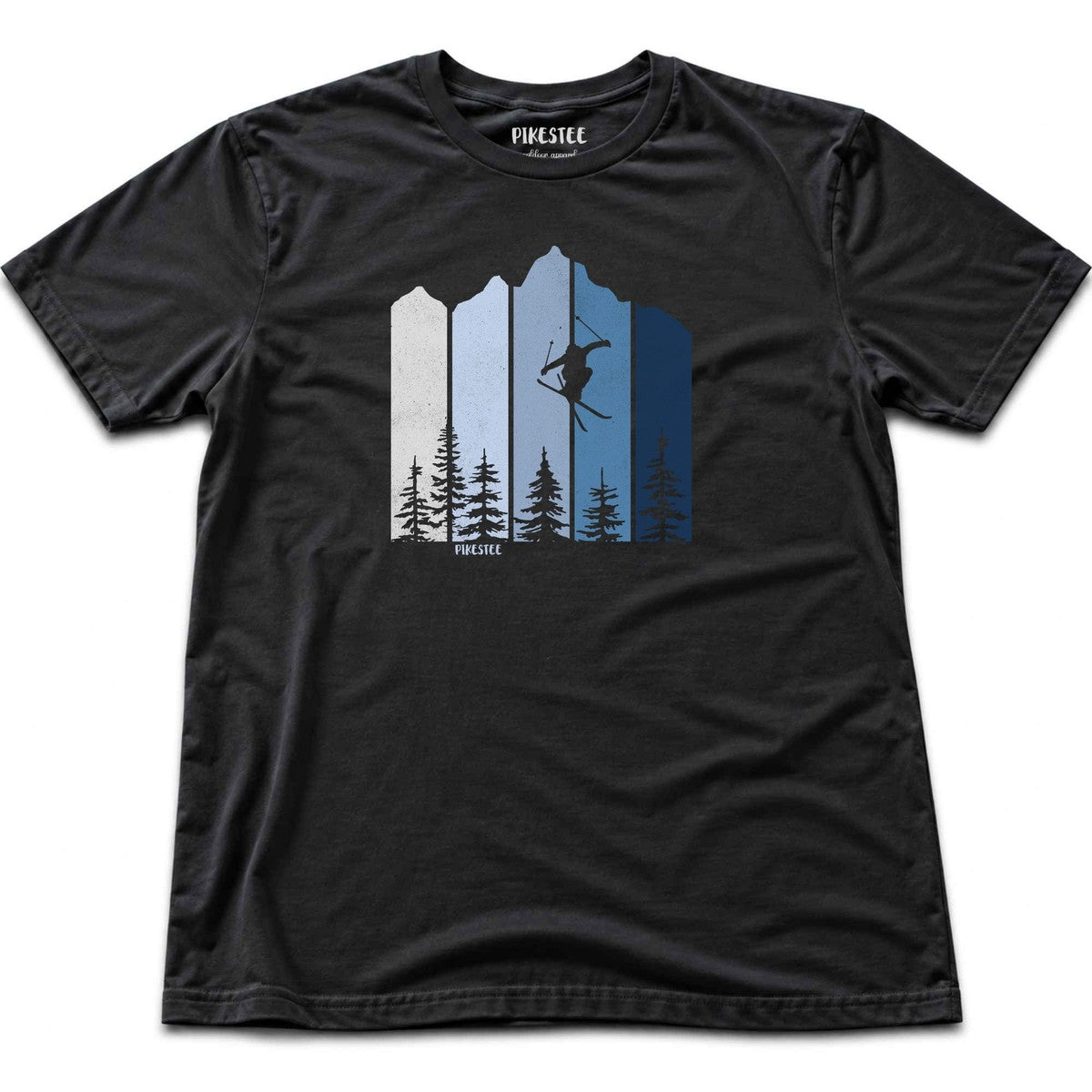 Mountain Ski Silhouette T-shirt - Black