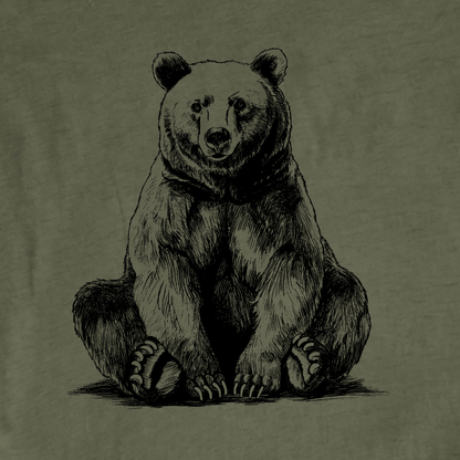 "Waiting Bear" graphic T-shirt