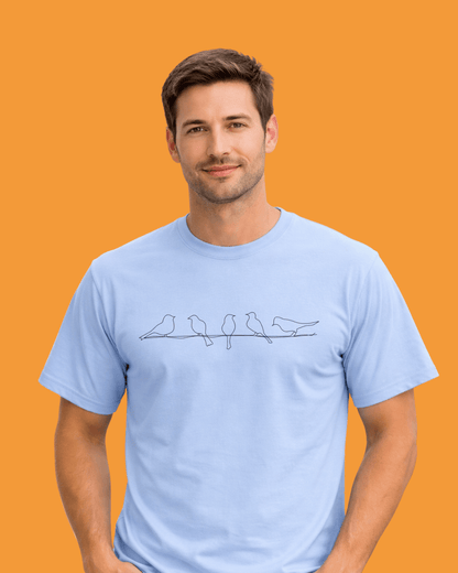 Birds line Line Art T-shirt