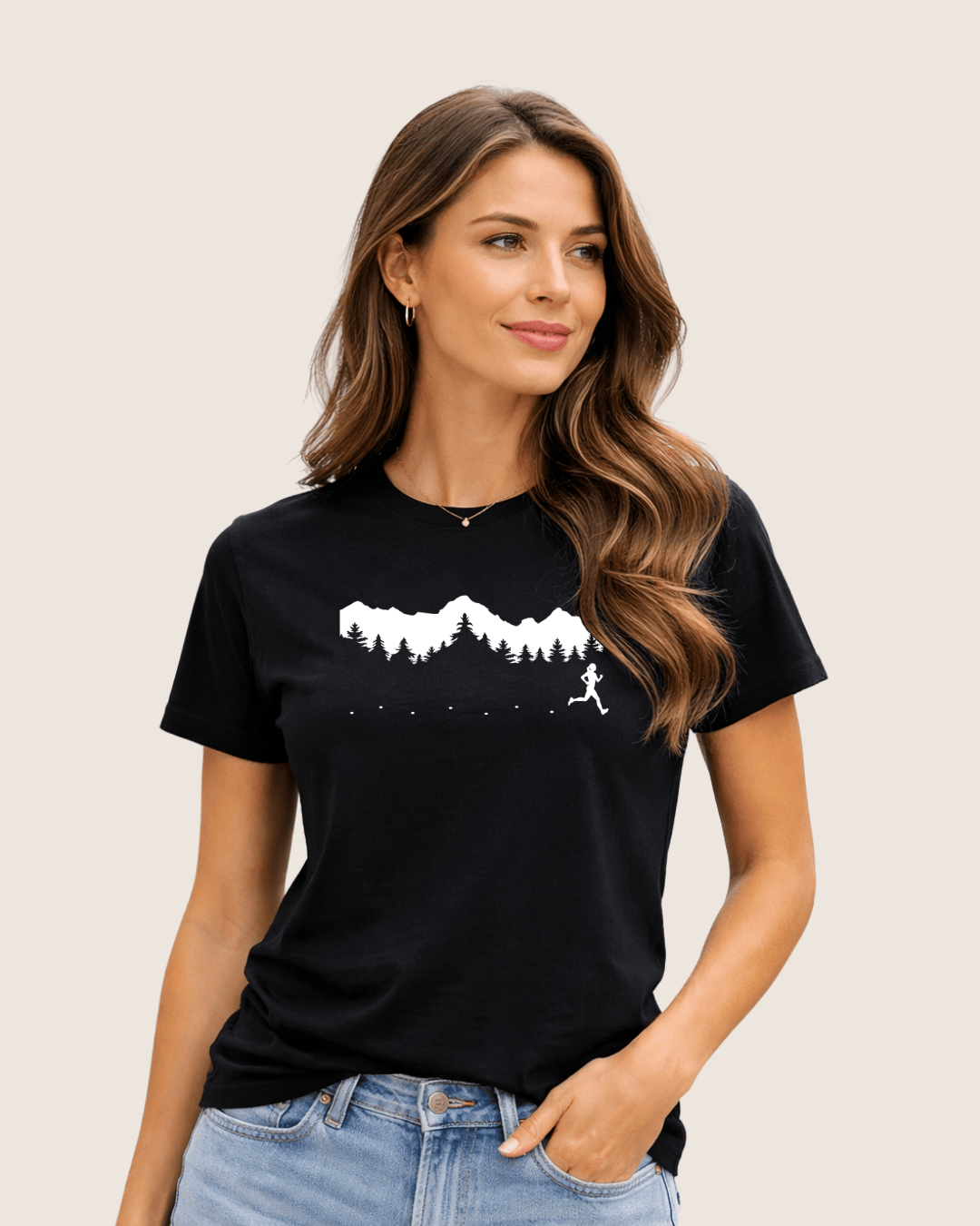Running Woman In the Nature T-shirt