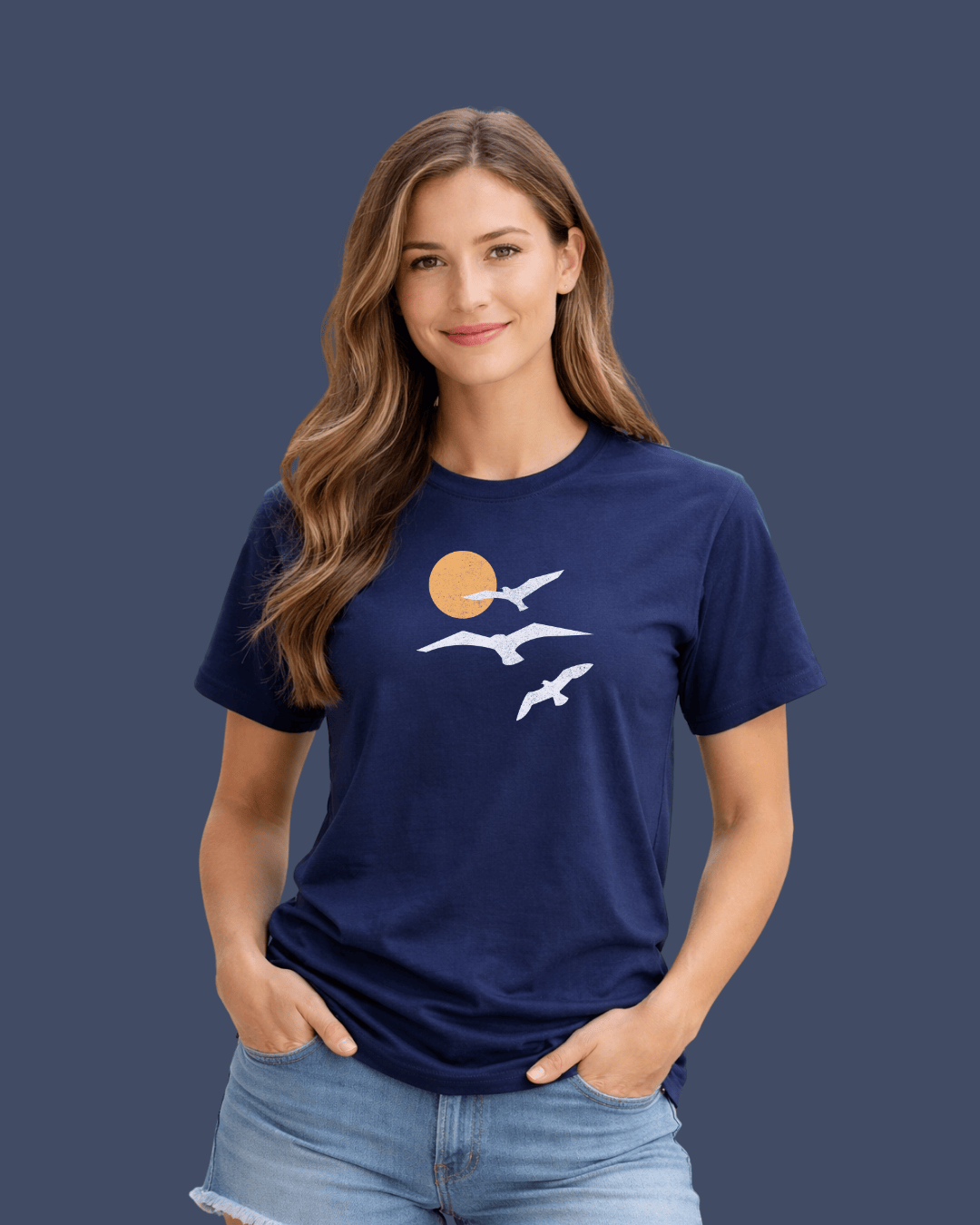 Sea, Birds and Sun T-shirt