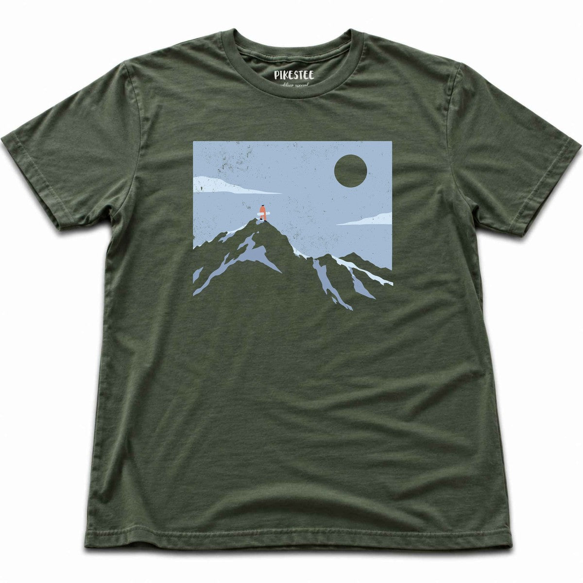 Go On Top Snowboard T-shirt - Military Green