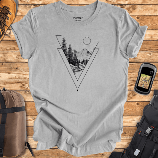 "Geometrical Mountain landscape" graphic T-shirt