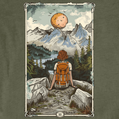 "Tarot Card Hike" graphic T-shirt