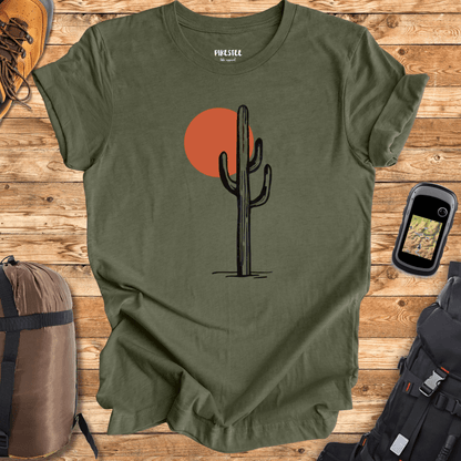 "Cactus Landscape" graphic T-shirt