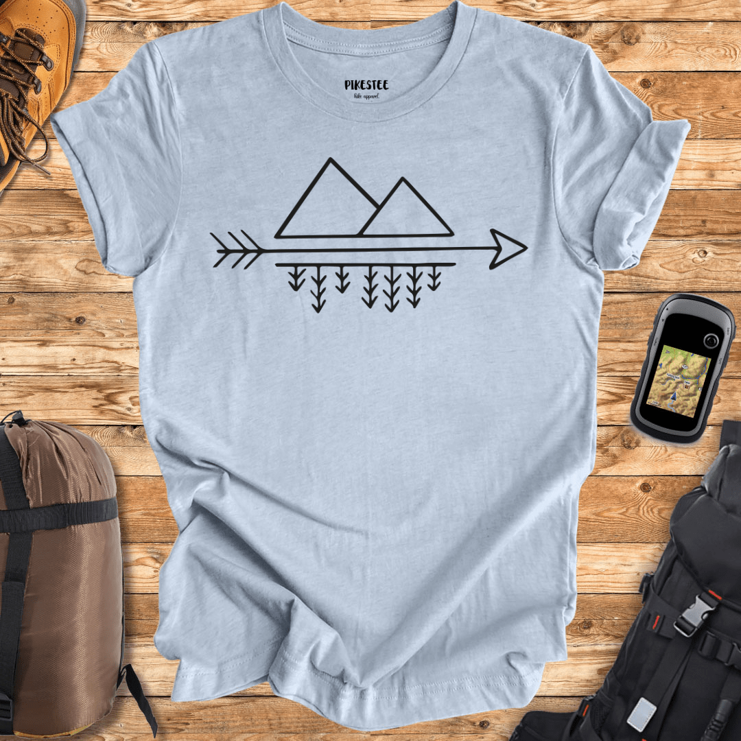 "Arrow, Trees and Mountains"  graphic T-shirt