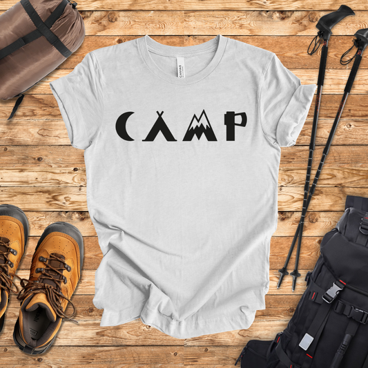 "Camp" graphic T-shirt