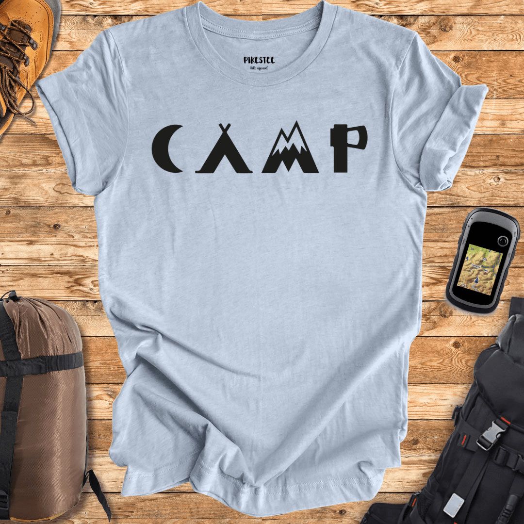 "Camp" graphic T-shirt