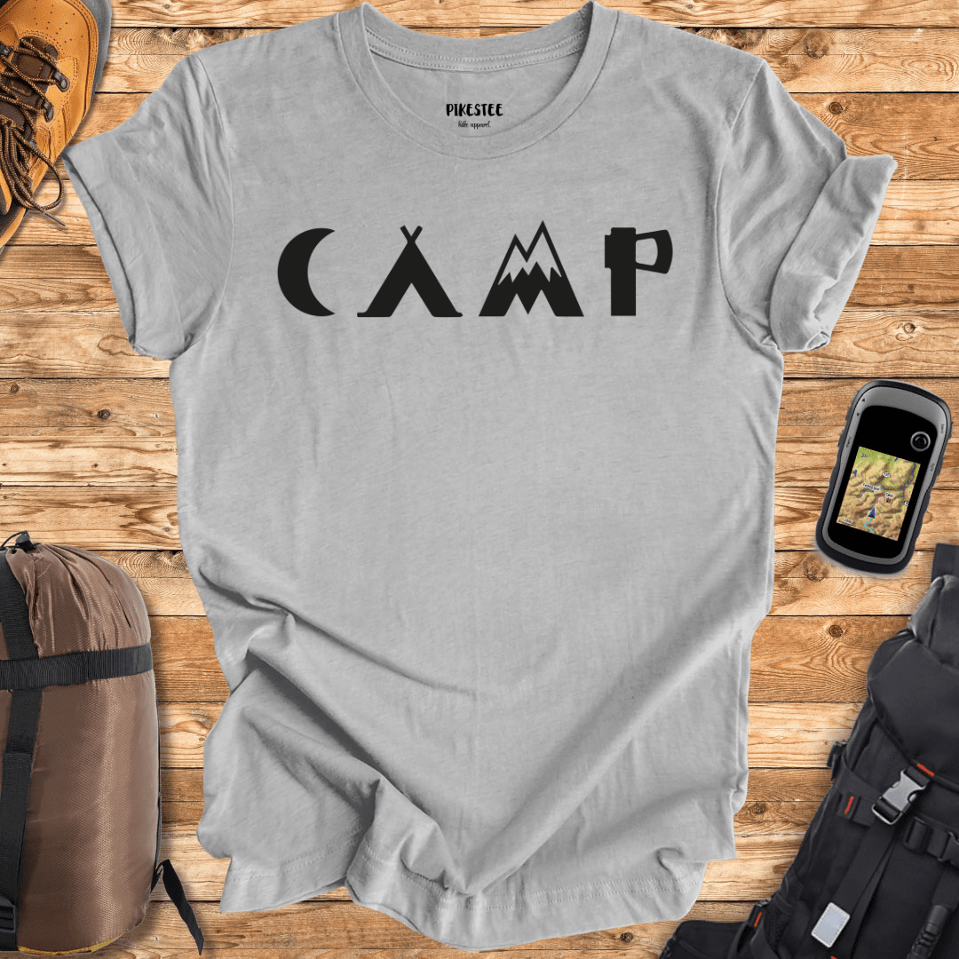 "Camp" graphic T-shirt