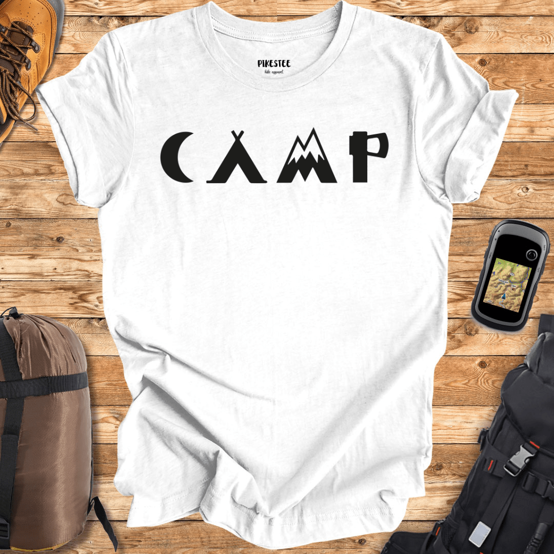 "Camp" graphic T-shirt