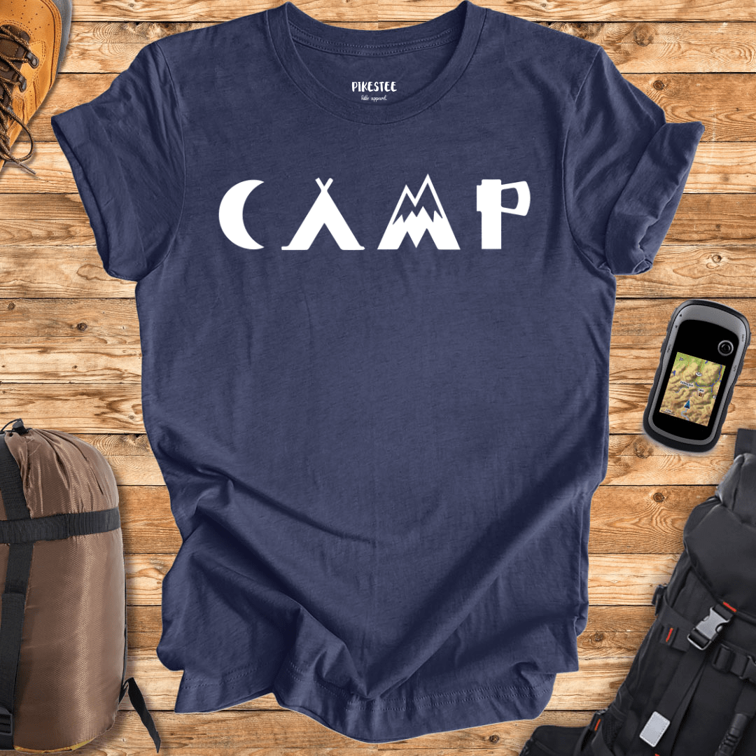 "Camp" graphic T-shirt