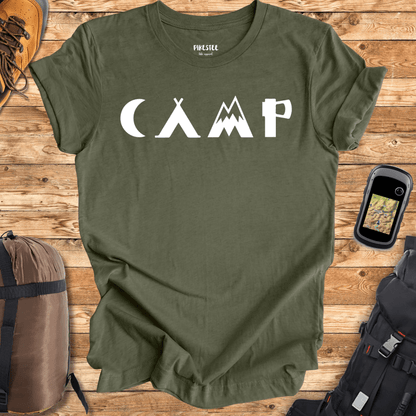 "Camp" graphic T-shirt