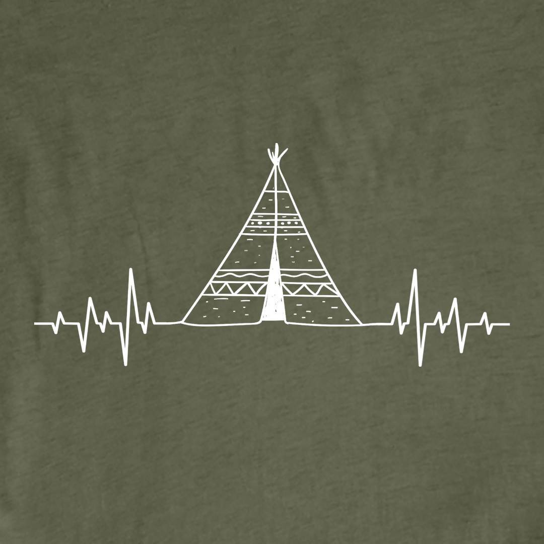 "Camper Heart Beat" graphic T-shirt