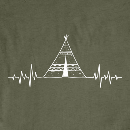 "Camper Heart Beat" graphic T-shirt