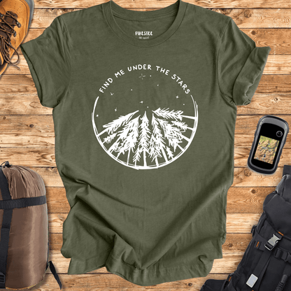 "You Can Find Me Under The Stars" graphic T-shirt