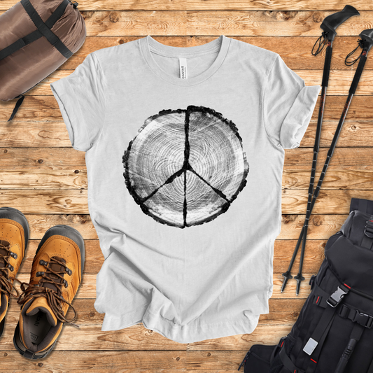 "Peace Wood" graphic T-shirt