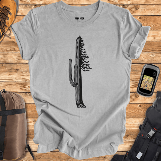 "Cactus and Pine" graphic T-shirt