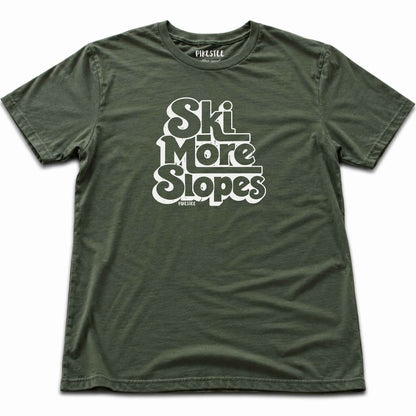 Ski More Slopes T-shirt - Military Green