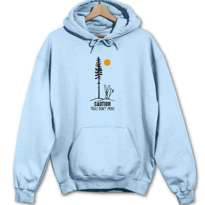Caution Trees Ski Hoodie