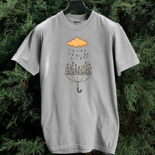 Umbrella Flowers Landscape T-shirt