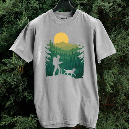 Hiking And Dog Landscape T-shirt