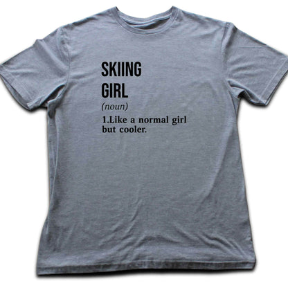 Skiing Girl Definition T-shirt