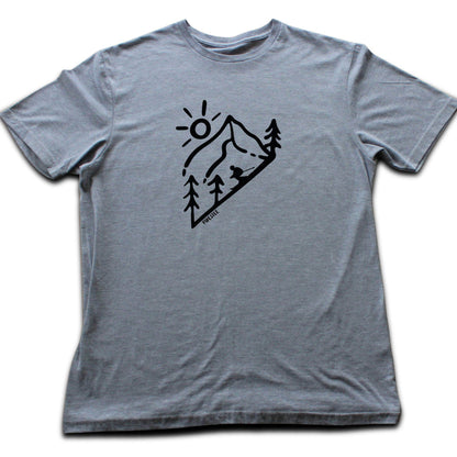 Ski Descent Cartoon T-shirt