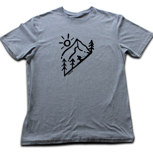 Ski Descent Cartoon T-shirt