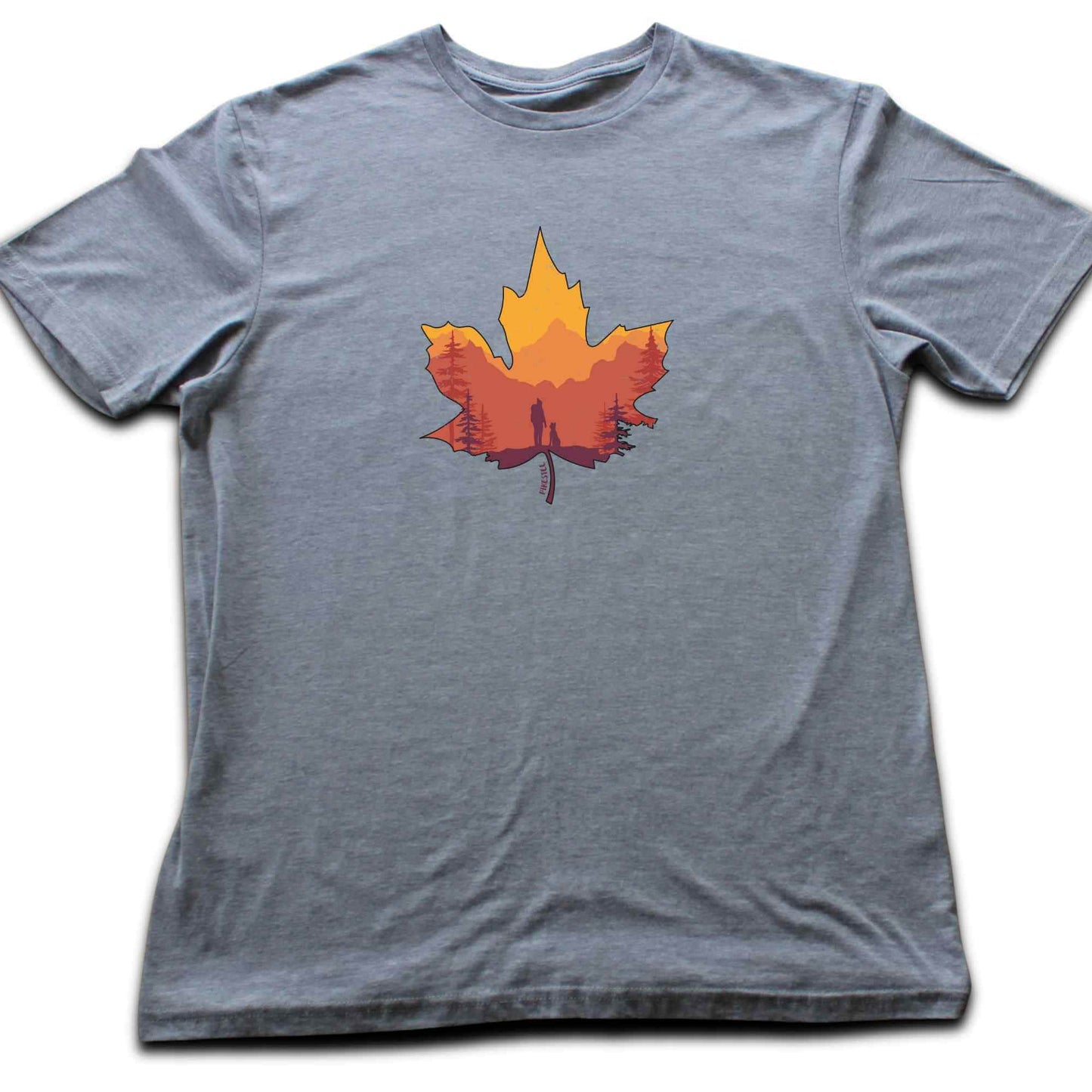 Girl And Dog Autumn Leave T-shirt