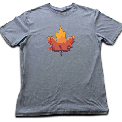 Girl And Dog Autumn Leave T-shirt
