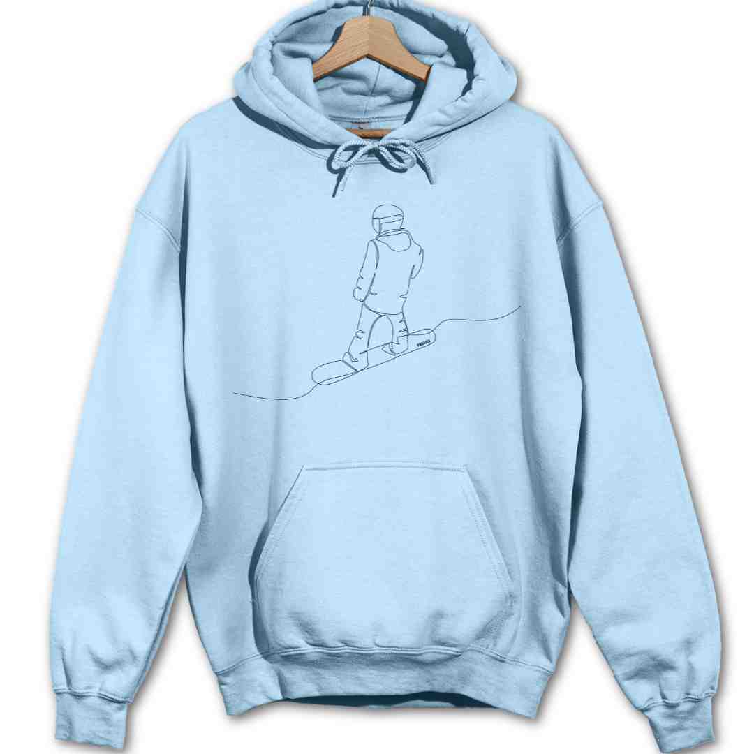 Snowboard Back Line Art Hoodie