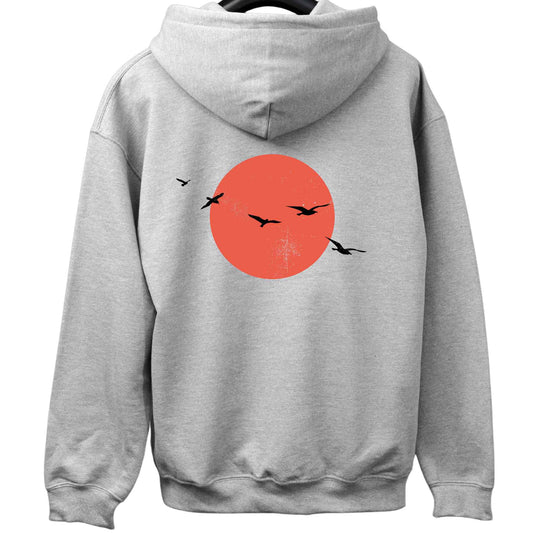 Sunset Birds Back-Print Hoodie