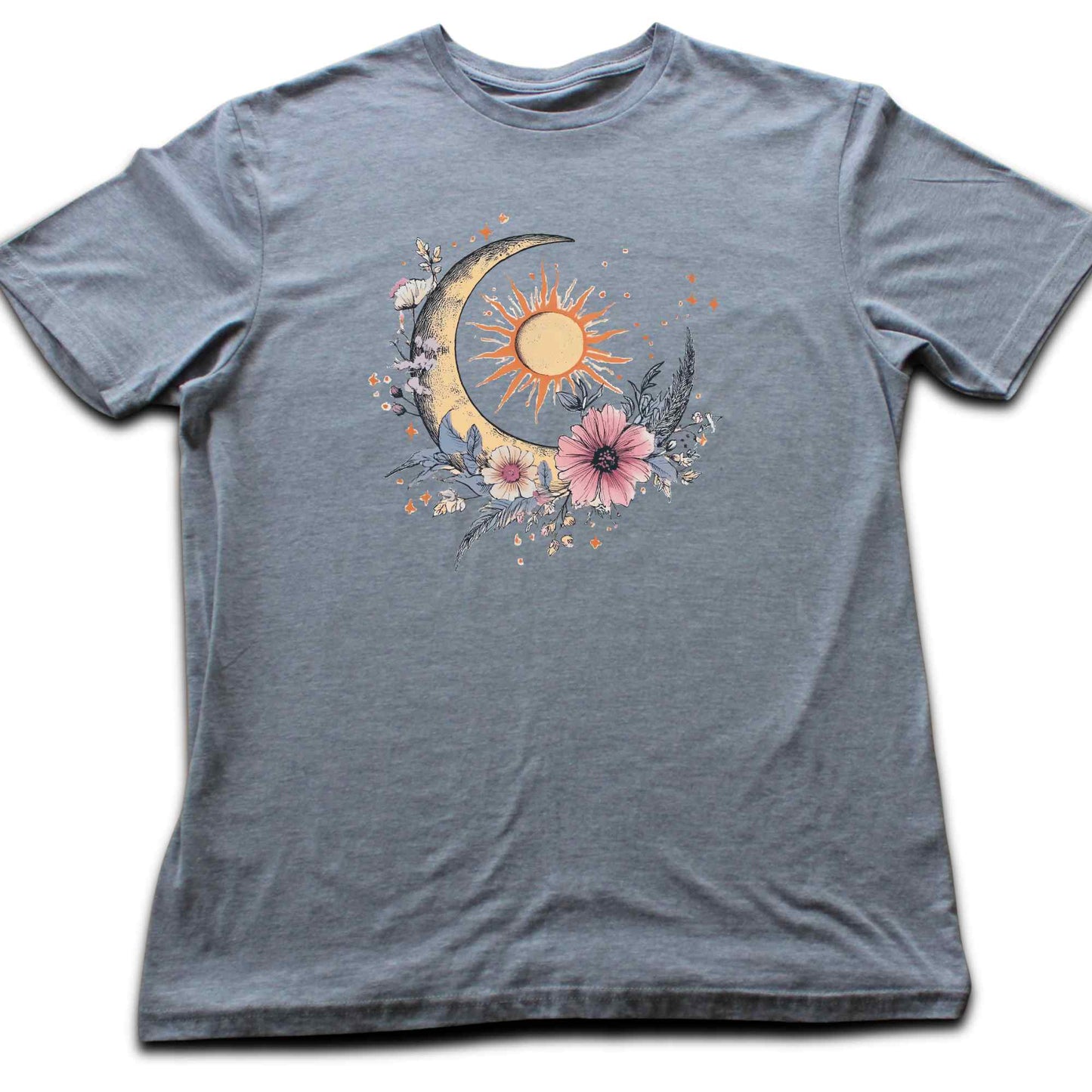 Floral Moon and Sun T-shirt