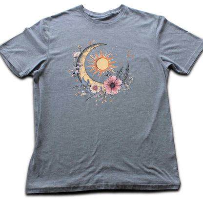 Floral Moon and Sun T-shirt