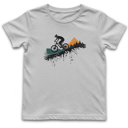 Bike In The Mountain Kids T-Shirt
