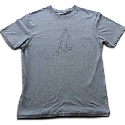 Snowboard Back Line Art T-shirt