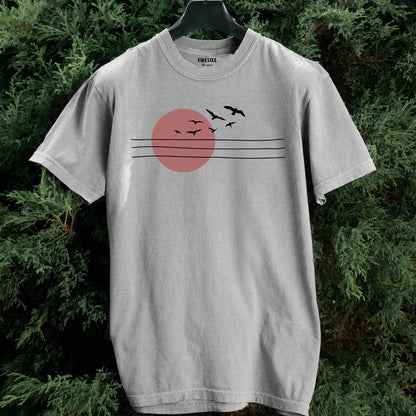 Power Lines And Sun T-shirt