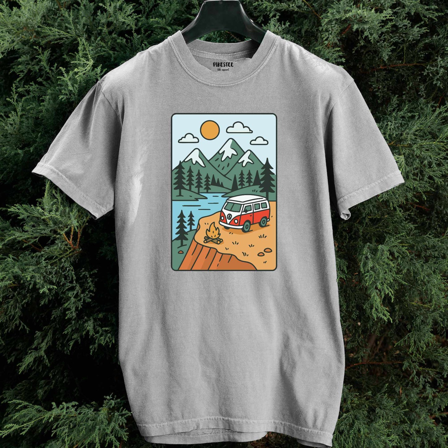 Cartoon Van Landscape T-shirt