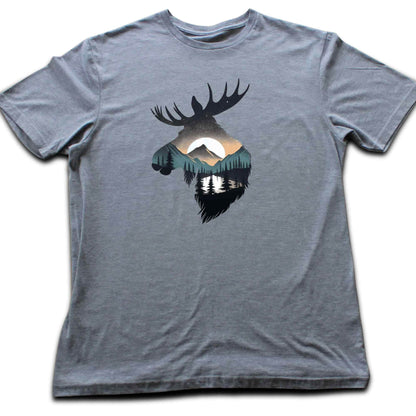 Moose Colorfull Landscape T-shirt