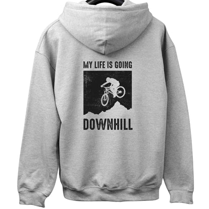 My Life Downhill MTB Back-Print Hoodie