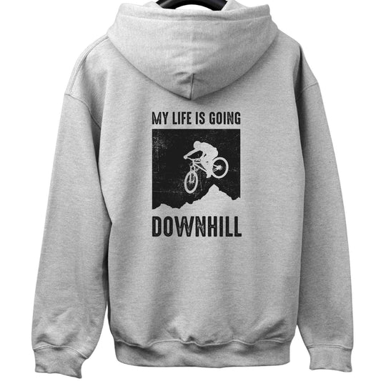 My Life Downhill MTB Back-Print Hoodie