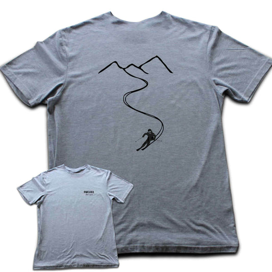 Back Print Ski Path T-shirt