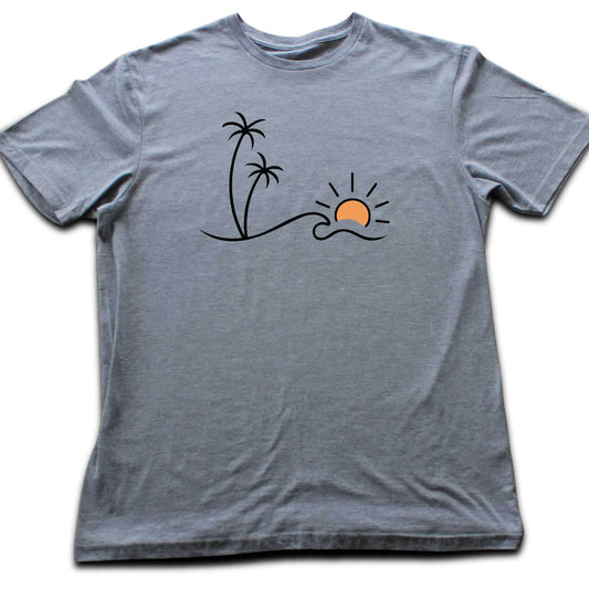 Miniamlist Beach Landscape T-shirt