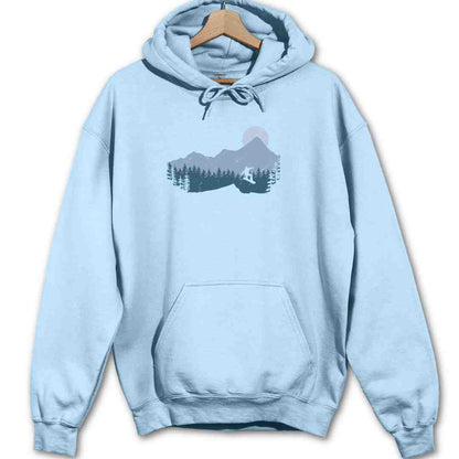 Snowboard Jump Landscape Hoodie