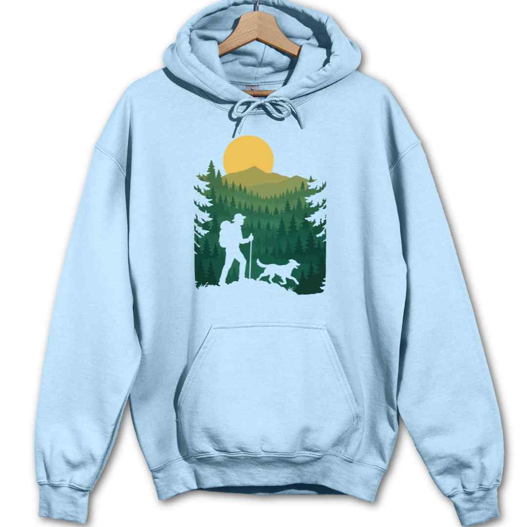 Hiking And Dog Landscape Hoodie