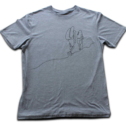 Line Art Two Hikers T-shirt