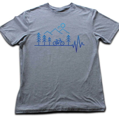 Heart Beat Bike Landscape T-shirt