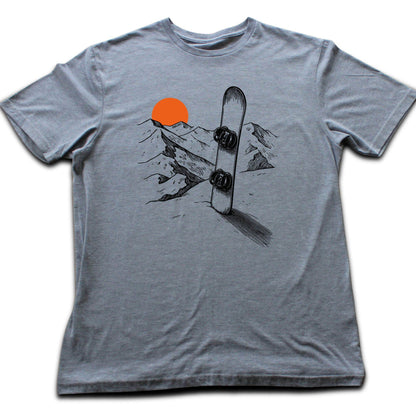 Hand Drawn Snowboard Landscape T-shirt