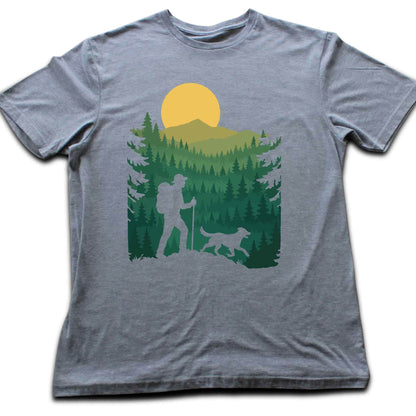 Hiking And Dog Landscape T-shirt