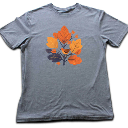 Bird and Leaves Graphic T-shirt